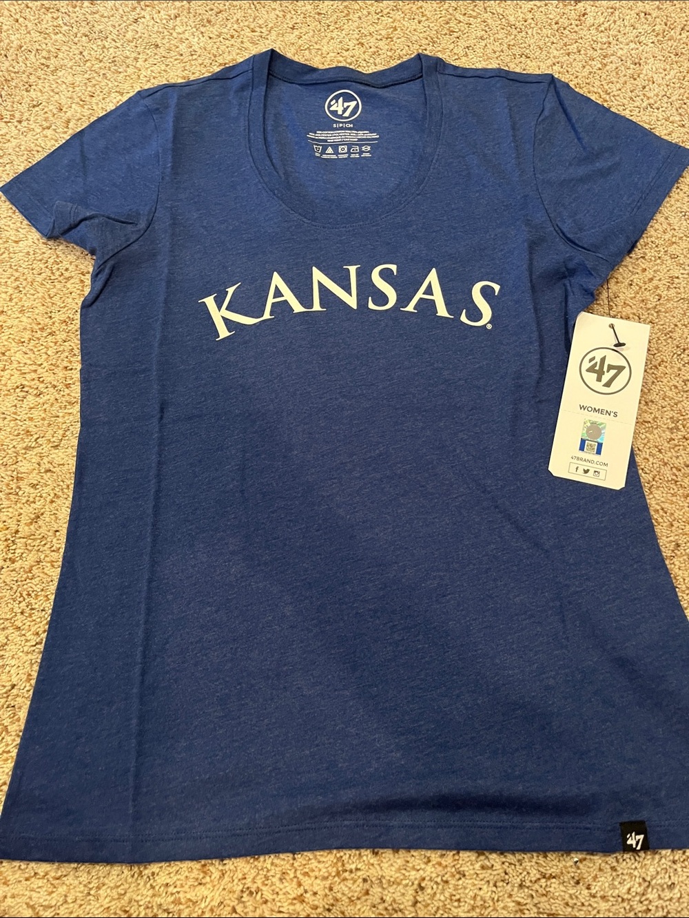 47 Women's Kansas Scoop Neck Tee in Blue